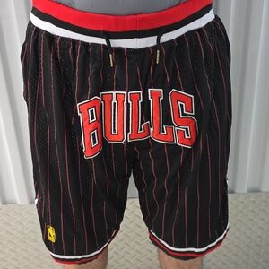 1907-98 Just Don Black and Red Bulls Athletic Vintage Shorts